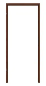 Frontansicht von Blockrahmen Walnuss Dekorfolie