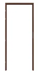 Frontansicht von CLASSEN Blockrahmen für Brandschutztüren EI30 Nussbaum CPL