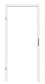 Frontansicht von GARANT Blockrahmen für Brandschutztüren Weißlack 9016 CePaL mit runder Kante