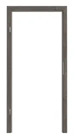 Frontansicht von HÖRMANN Blockrahmen Gebürstete Lärche dunkel Duradecor ProLine mit runder Kante