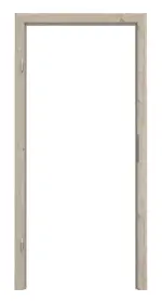 Frontansicht von HÖRMANN Blockrahmen Gebürstete Lärche hell Duradecor ProLine mit runder Kante