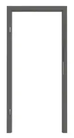 Frontansicht von HUGA Blockrahmen Hygge grau Dekor Basic mit runder Kante