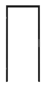 Frontansicht von CLASSEN Blockrahmen Uni Schwarz CPL