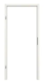 Frontansicht von GARANT Blockrahmen für Brandschutztüren Weiß Struktur Premium CePaL mit runder Kante