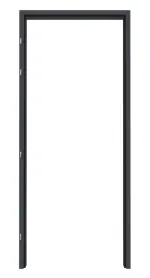 Frontansicht von CLASSEN Stahl-Blockrahmen für Brandschutztüren EI30 Graphit RAL 7024