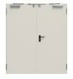 Frontansicht von TECKENTRUP Außentür-Set 2-flg. Stahl mit Feuerschutzfunktion EI2 30-C5-SA 62-2 inkl. Eckzarge