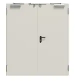 Frontansicht von TECKENTRUP Außentür-Set 2-flg. Stahl mit Feuerschutzfunktion EI2 30-C5-SA 62-2 inkl. Eck- und Ergänzungszarge