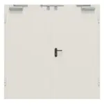 Frontansicht von Innentür-Set 2-flg. Stahl mit Feuerschutzfunktion H16-2 OD inkl. Eck- und Ergänzungszarge Vario B53 - Hörmann