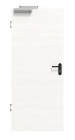 Frontansicht von HÖRMANN Brandschutztür Gebürstetes Weiß quer Duradecor ProLine 