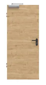 Frontansicht von Asteiche quer Basic Durat Brandschutztür - Huga