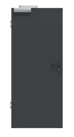 Frontansicht von Brandschutztür T-30 Anthrazit RAL 7016 ProLine Lack - Hörmann