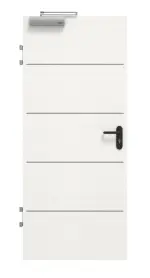 Frontansicht von GARANT Brandschutztür T30 Corona 730 Quer Authentic Bianco CePaL