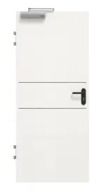 Frontansicht von GARANT Brandschutztür T30 Corona 732 Quer Authentic Bianco CePaL