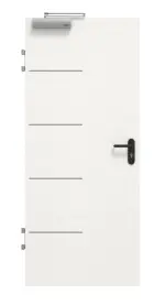 Frontansicht von GARANT Brandschutztür T30 Corona 734 Quer Authentic Bianco CePaL