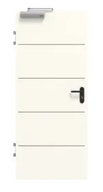 Frontansicht von GARANT Brandschutztür T30 Corona 830 Pearl White CePaL