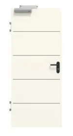 Frontansicht von GARANT Brandschutztür T30 Corona 830 Snow White CePaL