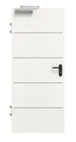 Frontansicht von GARANT Brandschutztür T30 Corona 830 Authentic Bianco CePaL