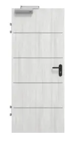 Frontansicht von GARANT Brandschutztür T30 Corona 830 Authentic Grigio CePaL