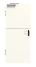 Frontansicht von GARANT Brandschutztür T30 Corona 832 Pearl White CePaL