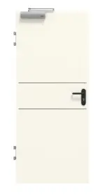 Frontansicht von GARANT Brandschutztür T30 Corona 832 Snow White CePaL