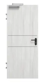 Frontansicht von GARANT Brandschutztür T30 Corona 832 Authentic Grigio CePaL