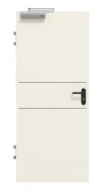 Frontansicht von GARANT Brandschutztür T30 Corona 832 Weißlack 9010 CePaL