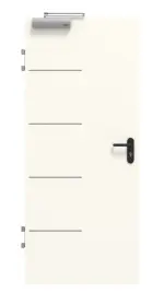 Frontansicht von GARANT Brandschutztür T30 Corona 834 Pearl White CePaL