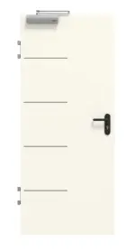 Frontansicht von GARANT Brandschutztür T30 Corona 834 Snow White CePaL