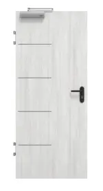 Frontansicht von GARANT Brandschutztür T30 Corona 834 Authentic Grigio CePaL