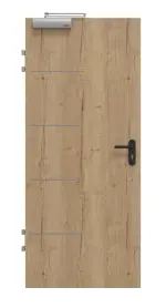 Frontansicht von GARANT Brandschutztür T30 Corona 834 Authentic Risseiche CePaL