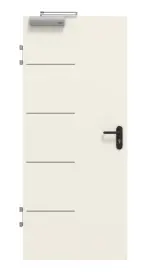 Frontansicht von GARANT Brandschutztür T30 Corona 834 Weißlack 9010 CePaL