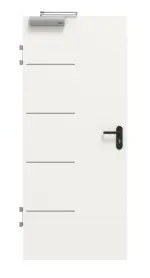 Frontansicht von GARANT Brandschutztür T30 Corona 834 Weißlack 9016 CePaL