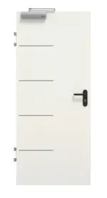 Frontansicht von GARANT Brandschutztür T30 Corona 834 Weiß Struktur Premium CePaL