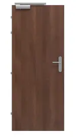 Frontansicht von CLASSEN Brandschutztür-Set EI30 M1 Nussbaum CPL inkl. Blockzarge