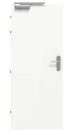 Frontansicht von CLASSEN Brandschutztür-Set EI30 M1 Weiß CPL inkl. Blockzarge