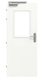 Frontansicht von CLASSEN Brandschutztür-Set EI30 M2 Weiß CPL inkl. Blockzarge