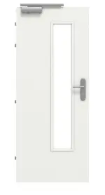 Frontansicht von CLASSEN Brandschutztür-Set EI30 M3 Weiß RAL 9003 HPL inkl. Blockzarge