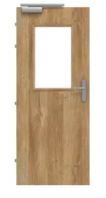 Frontansicht von CLASSEN Brandschutztür-Set EI60 M2 Grandson Eiche Iridium inkl. Blockzarge