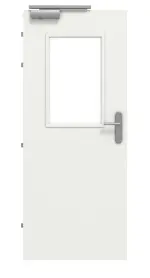 Frontansicht von CLASSEN Brandschutztür-Set EI60 M2 RAL 9003 CPL inkl. Blockzarge