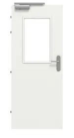 Frontansicht von CLASSEN Brandschutztür-Set EI60 M2 Weiß RAL 9003 HPL inkl. Blockzarge