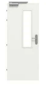 Frontansicht von CLASSEN Brandschutztür-Set EI60 M3 Weiß RAL 9003 HPL inkl. Blockzarge