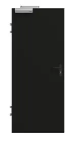 Frontansicht von GARANT Brandschutztür T30 Black 0901-60 Resopal