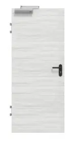 Frontansicht von GARANT Brandschutztür T30 Quer Authentic Grigio GCK08