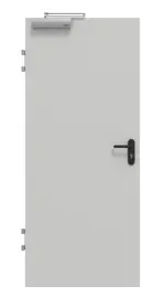 Frontansicht von GARANT Brandschutztür T30 Dove Grey D92-60 Resopal