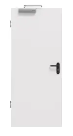 Frontansicht von JELD-WEN Brandschutztür T-30 Grauweiß Optima DuriTop CPL