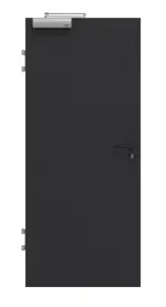 Frontansicht von GARANT Brandschutztür T30 Matt RAL 9005 G-TEC