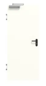 Frontansicht von GARANT Brandschutztür T30 U11026SD Kristallweiß GHK08