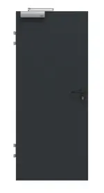 Frontansicht von GARANT Brandschutztür T30 U12000SD Vulkanschwarz GHK08