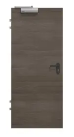 Frontansicht von Brandschutztür T90 PortaLit Trend Pinie grau Cross PiC 44 CPL - Westag