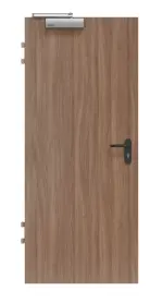 Frontansicht von Brandschutztür T90 PortaLit Basic Nussbaum Noce NU 736 CPL - Westag